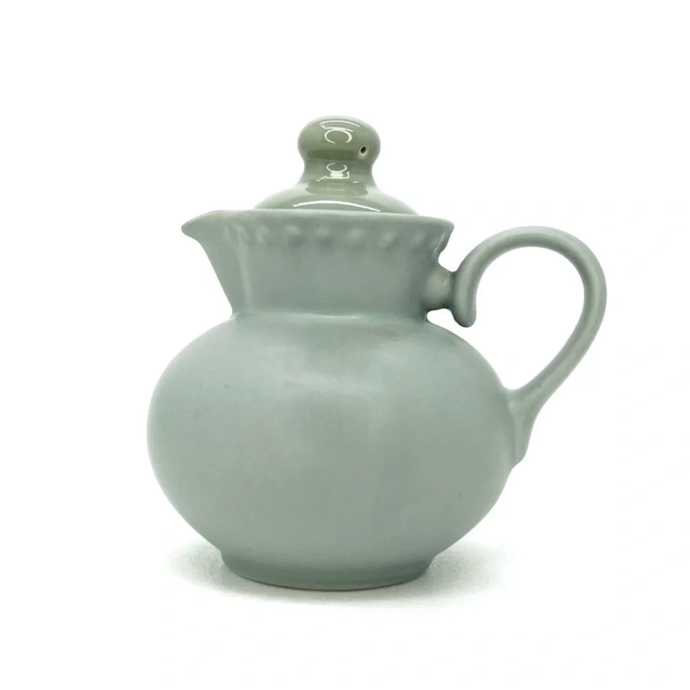 Vintage Dansk Rondure Creamer Pitcher Sage Green Made in Japan New NWT